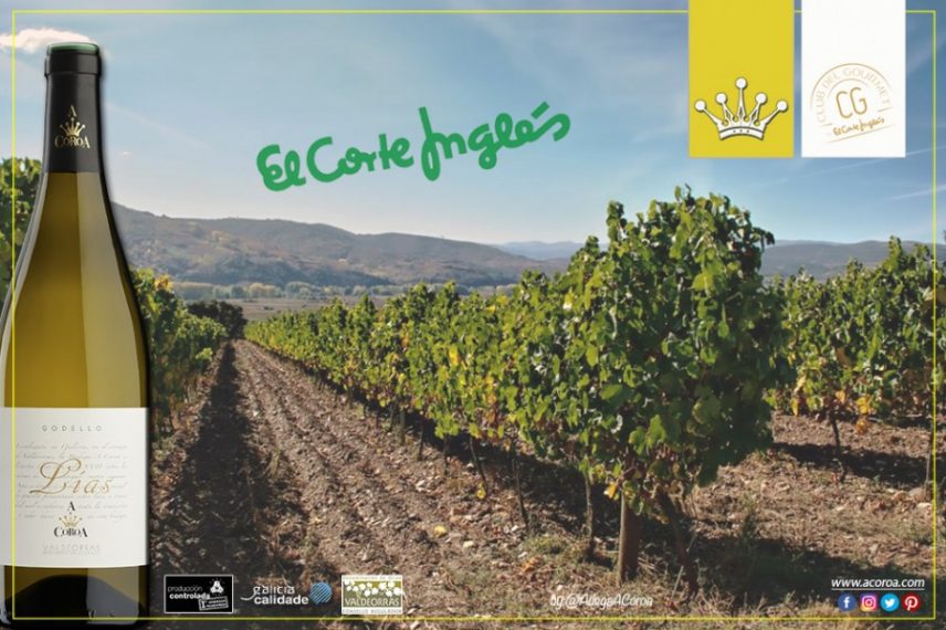 The wines of Adega A Coroa will be presented in the Gourmet Club Section of the shopping centers El Corte Ingles