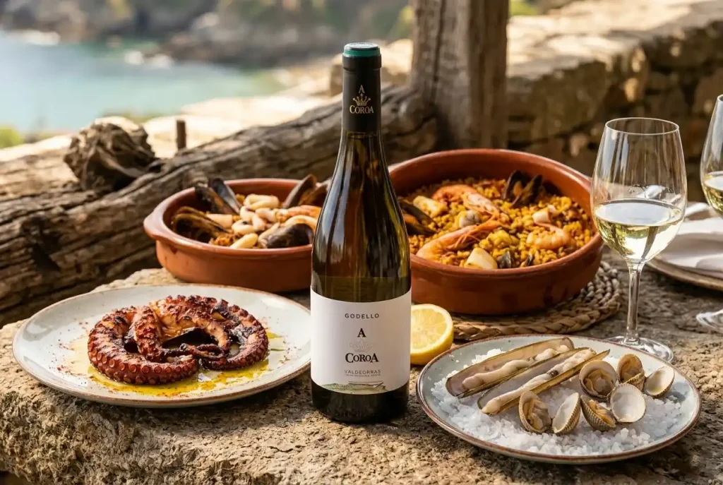 maridaje-godello-rodaballo-brasa vino-godello-marisco-gallego godello-verano-maridaje-pescado